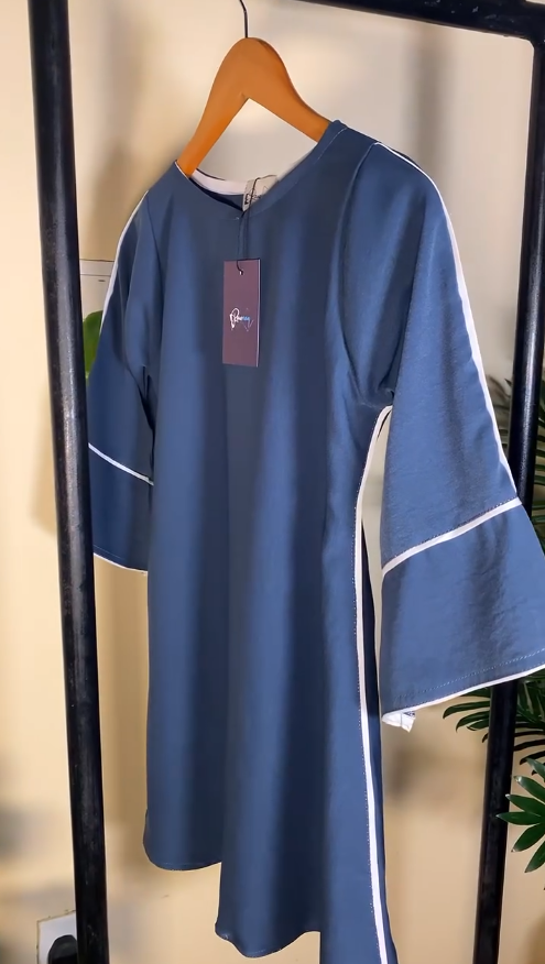 Ela Abayya for kids - Floral embroidered abaya