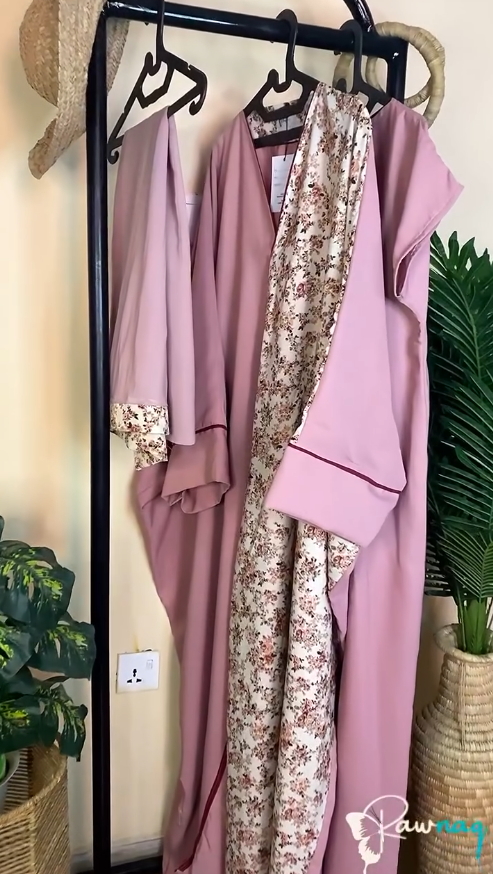 Baher Pink Abaya - Elegant pink abaya